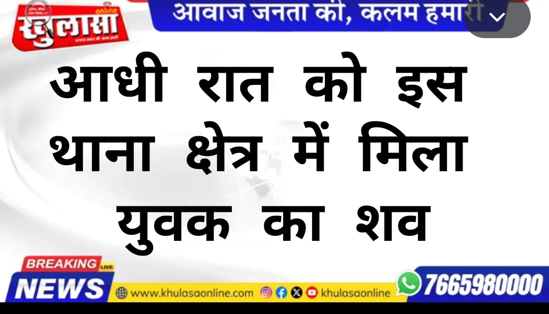 संदिग्ध हालात में व्यक्ति का मिला शव, हत्या की आशंक