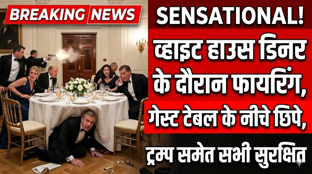 व्हाइट हाउस डिनर के दौरान फायरिंग,गेस्ट टेबल के नीचे छिपे, ट्रम्प समेत सभी सुरक्षित