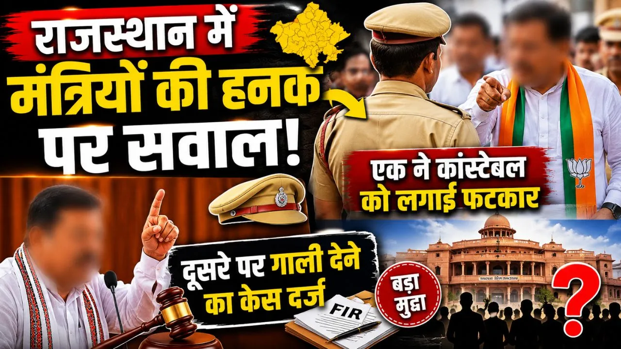 राजस्थान में मंत्रियों की हनक पर सवाल: एक ने कांस्टेबल को लगाई फटकार, दूसरे पर गाली देने का केस दर्ज