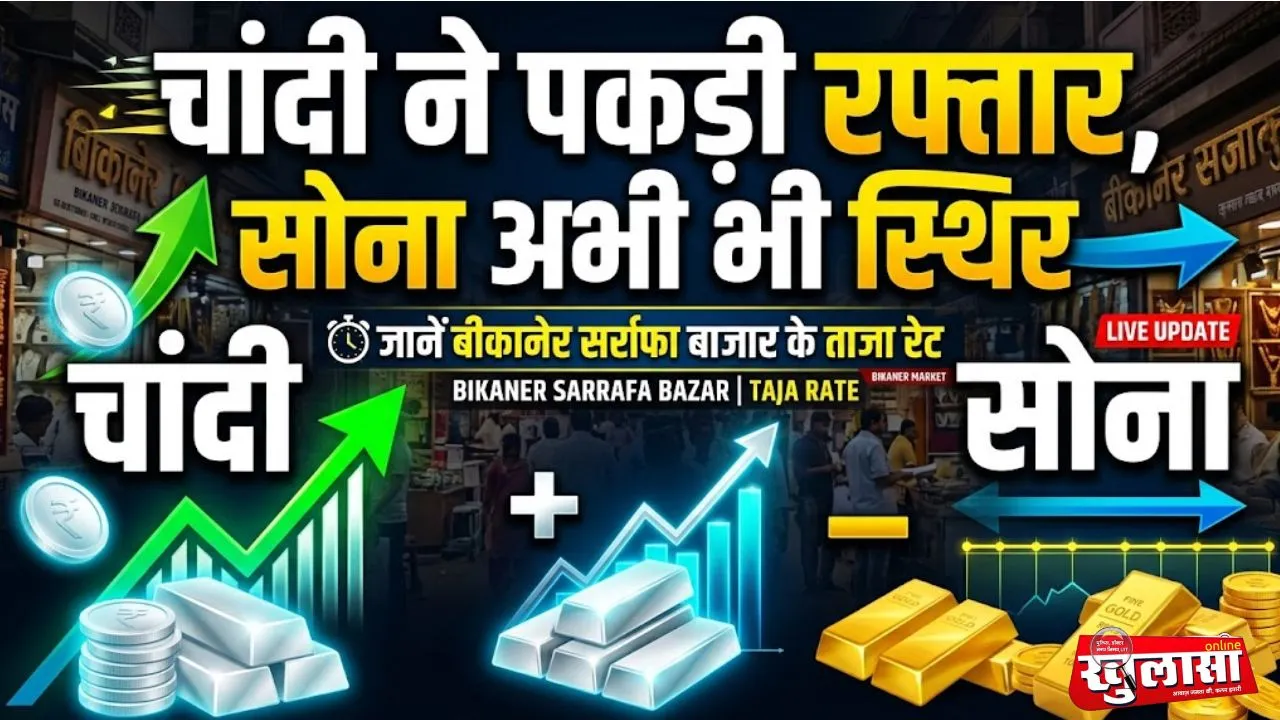चांदी ने पकड़ी रफ्तार, सोना अभी भी स्थिर—जानें बीकानेर सर्राफा बाजार के ताजा रेट