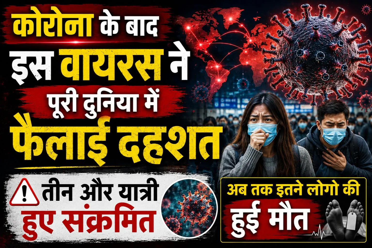 कोरोना के बाद इस वायरस ने पूरी दुनिया में फैलाई दहशत, तीन और यात्री हुए संक्रमित, अब तक इतने लोगो की हुई मौत