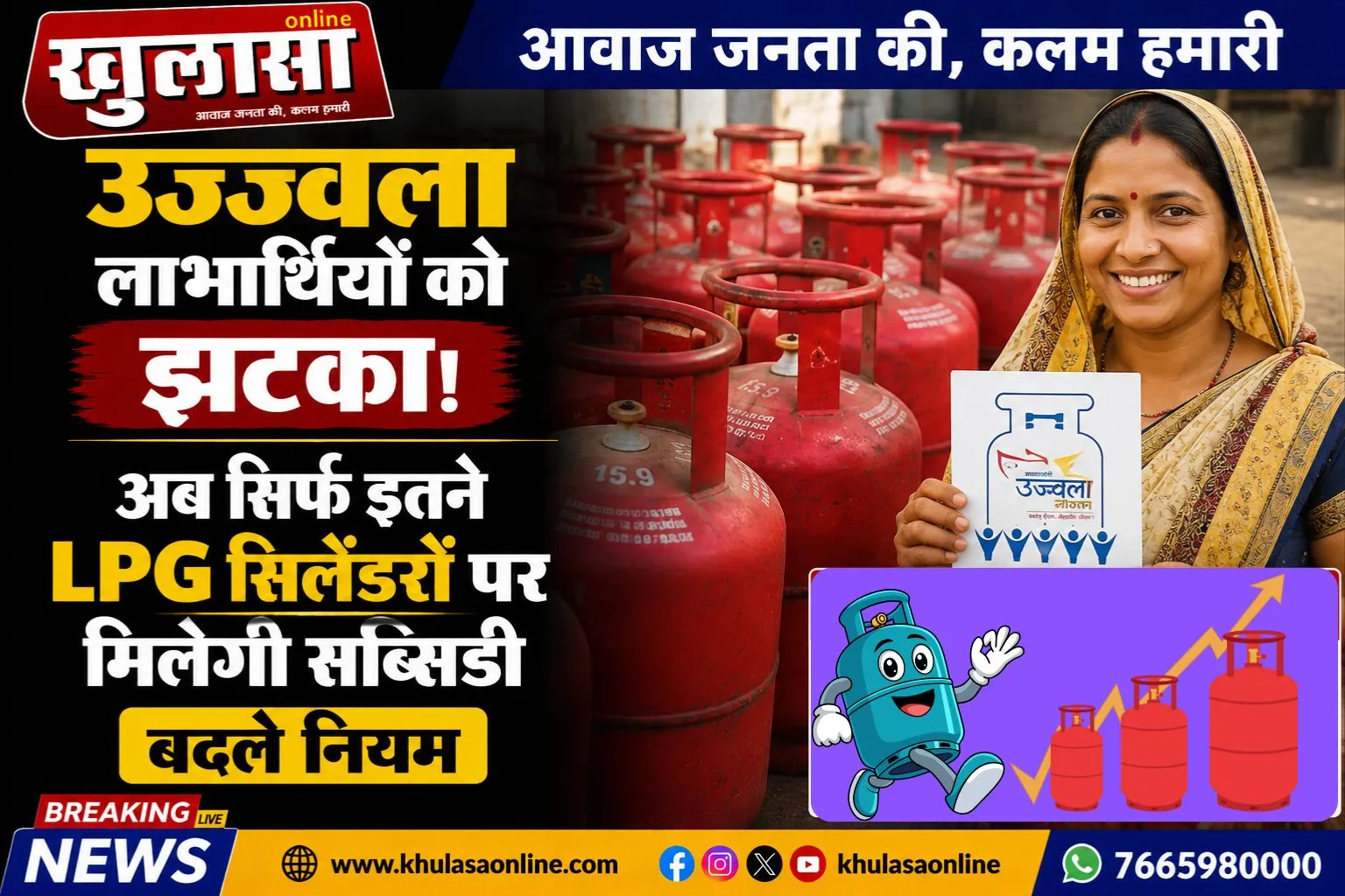 उज्ज्वला लाभार्थियों को झटका! अब सिर्फ इतने LPG सिलेंडरों पर मिलेगी सब्सिडी, बदले नियम