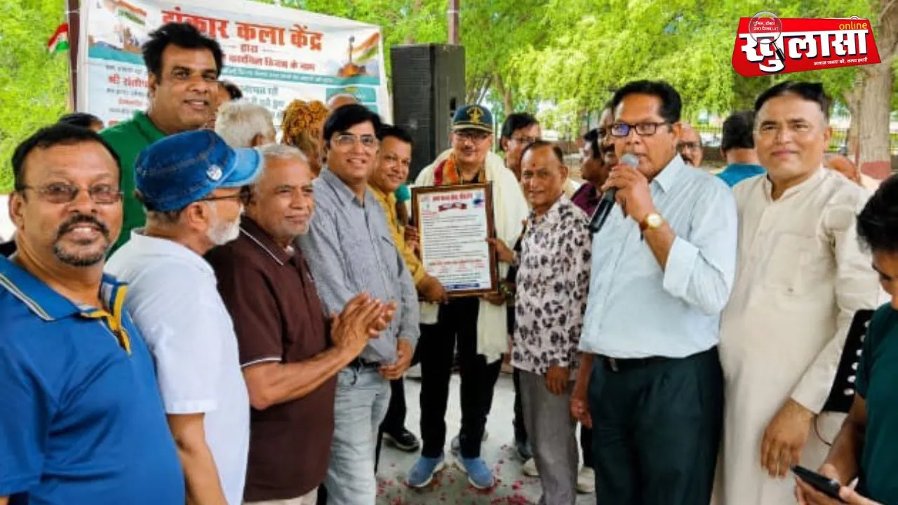 कारगिल विजय दिवस पर संतोष तिवारी जी का अभिनंदन