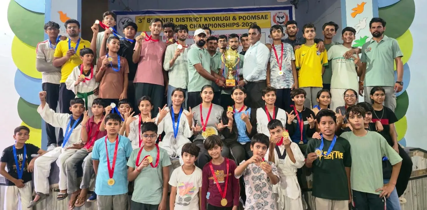 जिला स्तरीय ताइक्वांडो प्रतियोगिता में 172 खिलाड़ियों ने लिया भाग, 78 का राज्य स्तर के लिए चयन